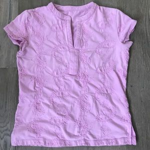 Lavender cotton cap sleeve top